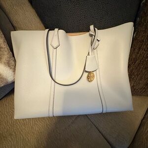 Tory Burch White Leather Tote